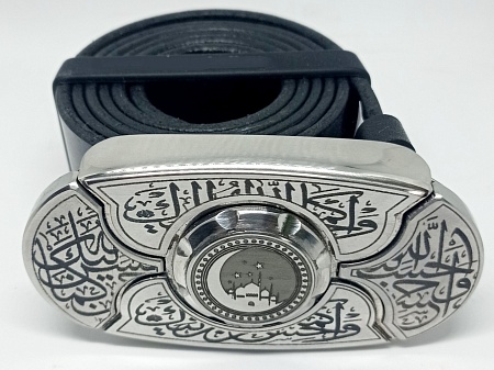 Buckle-knife belt &quot;Islam&quot;, series Laser Stainless Steel
