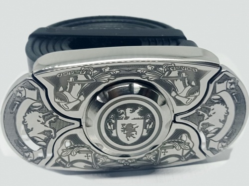 Buckle-knife belt &amp;quot;KNIGHT&amp;quot;, series Laser Stainless Steel