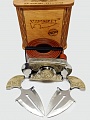 Buckle-knife belt &amp;quot;FISHING TRIP&amp;quot;, series Laser Brass