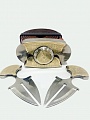 Buckle-knife belt &amp;quot;WIND ROSE&amp;quot;, series Laser Brass