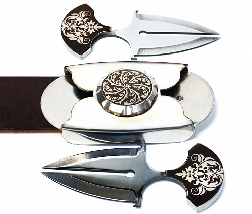Buckle-knife belt &amp;quot;UNISEX&amp;quot;, series Laser Brass