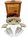 Buckle-knife belt &amp;quot;RUSSIA&amp;quot;, series Laser Brass