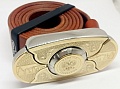 Buckle-knife belt &amp;quot;RUSSIA&amp;quot;, series Laser Brass