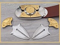 Buckle-knife belt &amp;quot;FISHING TRIP&amp;quot;, series GOLD / Zlatoust