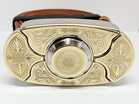 Buckle-knife belt "GOTIKA", series Laser Brass