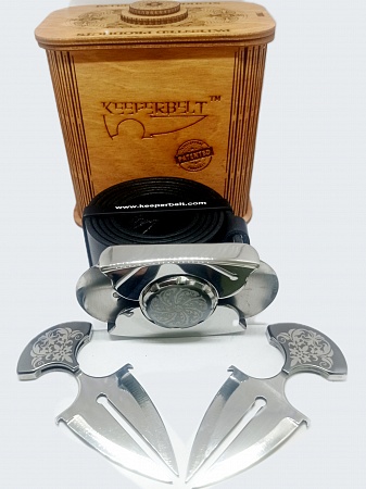 Buckle-knife belt &quot;Unisex&quot;, series Laser Stainless Steel
