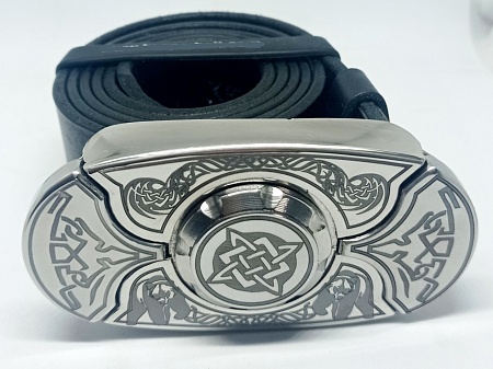 Buckle-knife belt &quot;Svarog&quot;, series Laser Stainless Steel