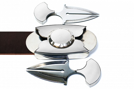 Buckle-knife belt &quot;Keeperbelt&quot;, series Stainless Steel. Pure.