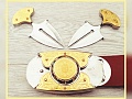 Buckle-knife belt &amp;quot;GOTIKA&amp;quot;, series GOLD/Zlatoust