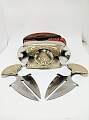 Buckle-knife belt &amp;quot;AMERICA-2&amp;quot;, series Laser Brass