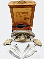 Buckle-knife belt &amp;quot;AMERICA-1&amp;quot;, series Laser Brass