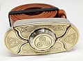 Buckle-knife belt &amp;quot;TRIKSELEON&amp;quot;, series Laser Brass