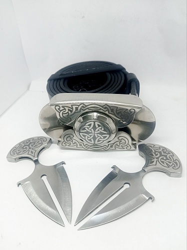 Buckle-knife belt &amp;quot;PATTERN-4&amp;quot;, series Laser Stainless Steel
