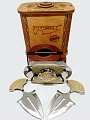 Buckle-knife belt &amp;quot;SQUARE&amp;quot;, series Laser Brass