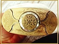 Buckle-knife belt &amp;quot;PATTERN-3&amp;quot;, series Laser Brass