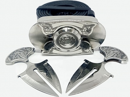 Buckle-knife belt &quot;SEA&quot;, series Laser Stainless Steel