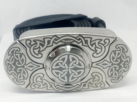 Buckle-knife belt &quot;PATTERN-4&quot;, series Laser Stainless Steel