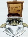 Buckle-knife belt &amp;quot;BIKER-1&amp;quot;, series Laser Brass
